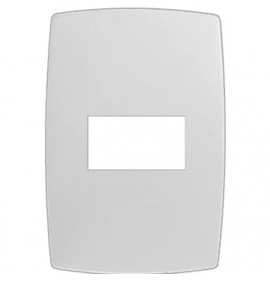 Placa para 1 Modulo Horizontal Com Suporte 4X2 - HOME BRANCA